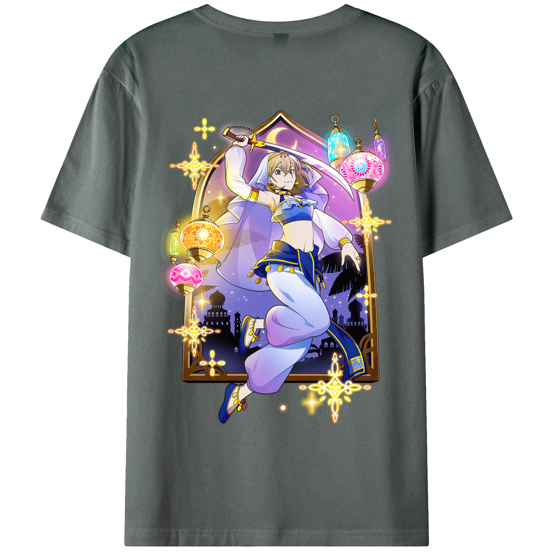 （画像用） 文豪ストレイドッグス Bungo Stray Dogs 綿100％ メンズ半袖Tシャツ（バックプリント） 通気性